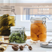 500ml 750ml 1000ml Food Use Stocked Airtight Glass Clip Top Jars Square Glass Food Storage Jar